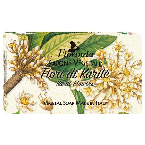 Florinda Мыло кусковое Ария цветов Fiori di karite, 100 г florinda мыло кусковое ария цветов fiori di mandorlo цветы 200 г