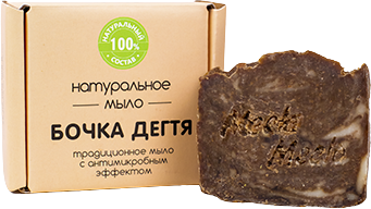 Натуральное мыло "Бочка дегтя" с эфирными маслами, 100 гр, Meela Meelo