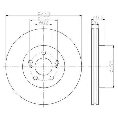 фото Диск тормозной pro altis stufenheck (e15_) auris (nre15_ zze15_ ade15_ zre15_ nde15_) auris van textar арт. 92163703