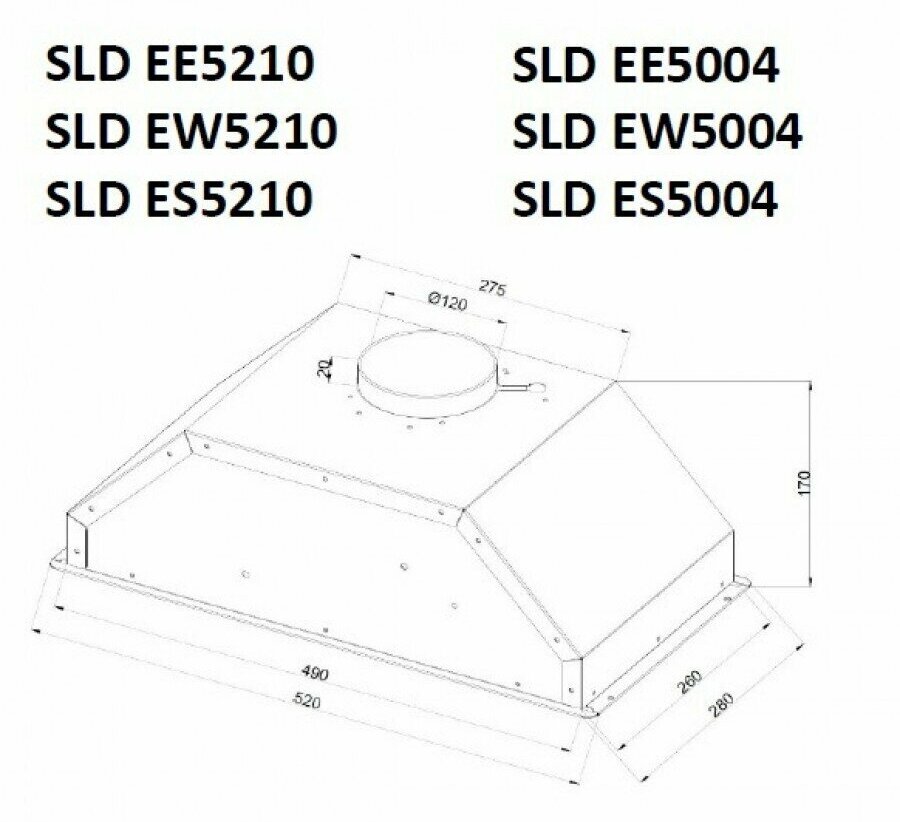 Вытяжка полновстраиваемая 50 см Schaub Lorenz SLD ES5210 - фото №15