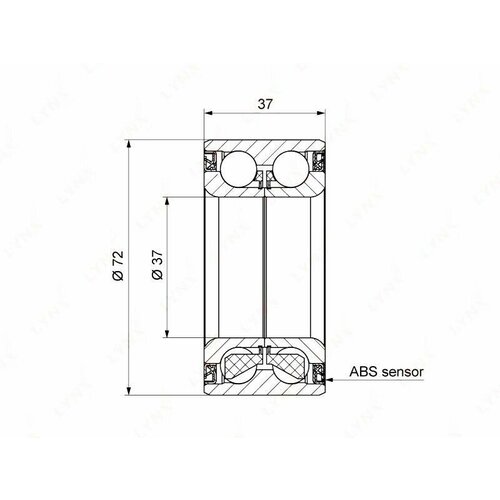Подшипник ступицы передней с кольцом ABS для R. Logan , Lada Largus, Almera G15
