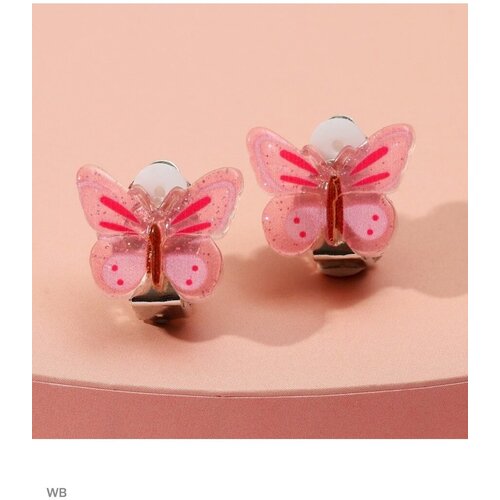 Серьги клипсы Выбражулька розовый 244₽