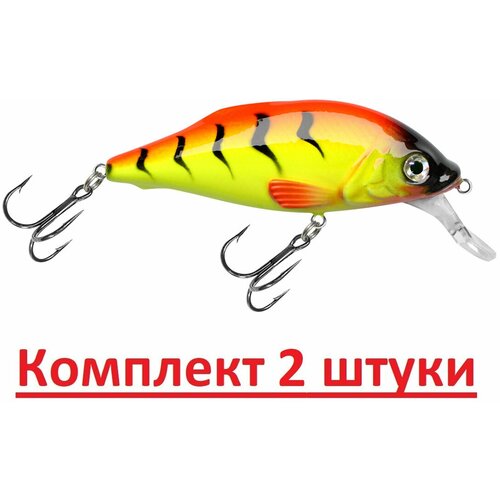 фото Воблер aqua язь 80mm, цвет 050 (огненная макрель), 2 штуки