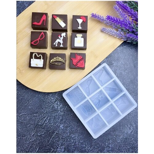 Кондитерский силиконовый молд женский набор, 8 марта