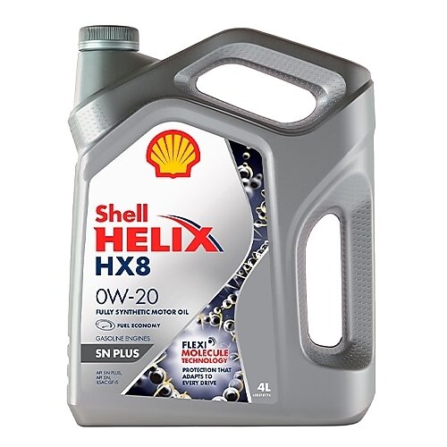 фото Синтетическое моторное масло shell helix hx8 0w-20, 4 л