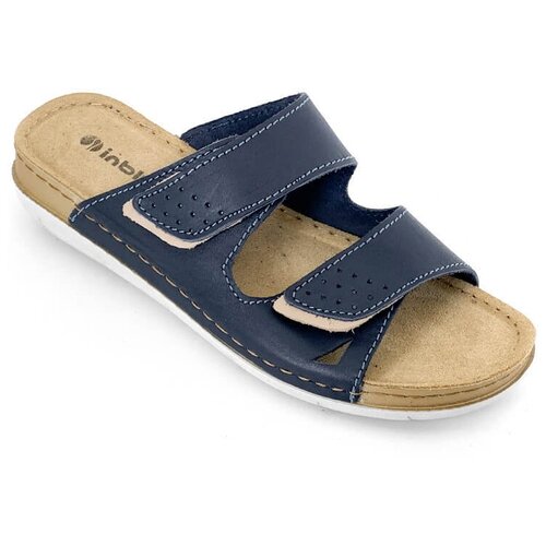 фото Сандалии из натуральной кожи inblu am-1c2 синего цвета (размер 39 / 24,5см)