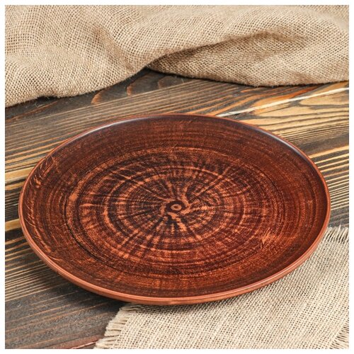 фото Тарелка "гладкая" 25 см 1588165 красная глина