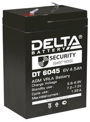 Аккумулятор 6В 4.5А. ч Delta DT 6045 (7шт. в упак.)