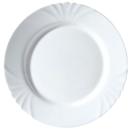 фото Тарелка обеденная стекло luminarc кадикс 250 мм белая артикул производителя h4132, 1210917