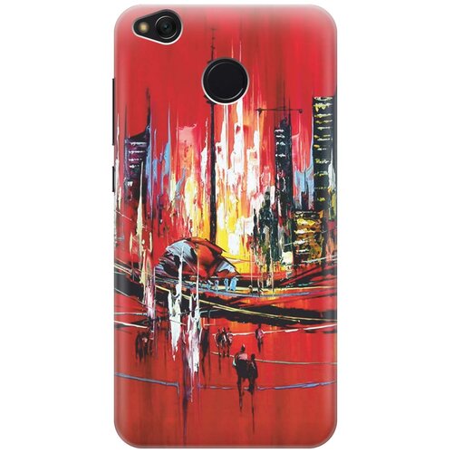 фото Gosso ультратонкий силиконовый чехол-накладка для xiaomi redmi 4x с принтом "акварельный город"