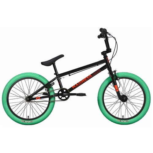 фото Трюковый велосипед stark'23 madness bmx 1 рама 9" 2023 года черный/красный/зеленый