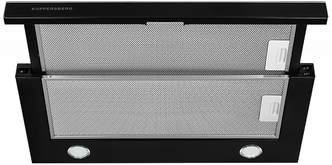 Встраиваемая вытяжка Kuppersberg SLIMLUX IV 60 GB, цвет корпуса черный/черное стекло, цвет окантовки/панели черный