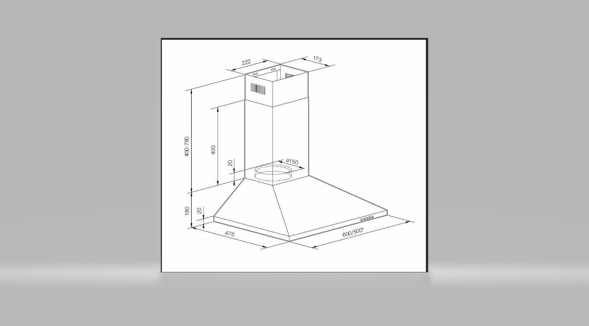 Купольная вытяжка GRAUDE DHP 60.0 W, белый