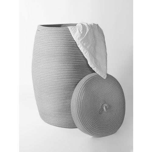 Корзина кувшин для белья хранения игрушек вещей пледов подушек спортинвентаря большая плетеная с крышкой и ручками 6000₽