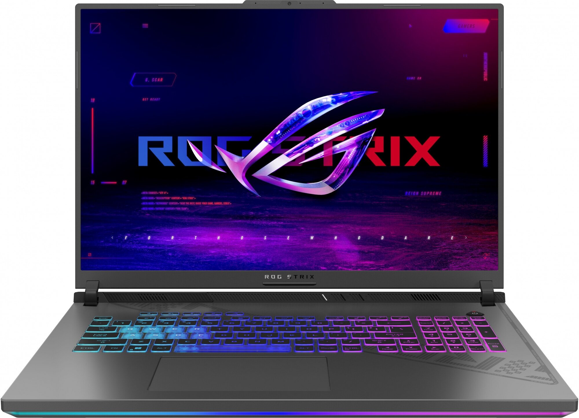 Ноутбук ASUS ROG Strix G18 G814JV-N5080, 18", IPS, Intel Core i7 13650HX 3.6ГГц, 14-ядерный, 16ГБ DDR5, 1ТБ SSD, NVIDIA GeForce RTX 4060 - 8 ГБ, без операционной системы, серы