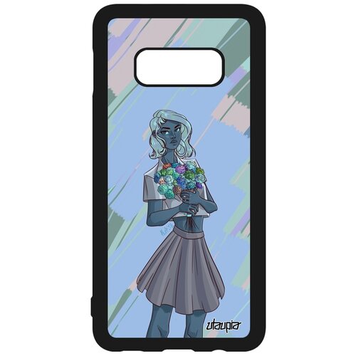 фото Чехол на телефон galaxy s10e, "девушка и цветы" портрет манга utaupia