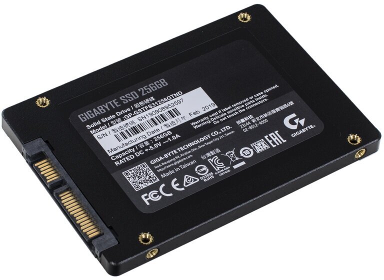 Твердотельный накопитель GIGABYTE 256 ГБ SATA SSD 256GB (GP-GSTFS31256GTND)