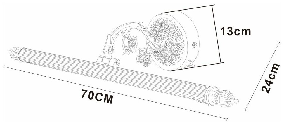 Светильник настенный Arte lamp A6712AP-1AB BARI - фотография № 4