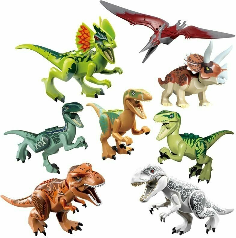 Набор минифигурок динозавров совместимы с конструктором