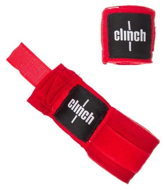 Боксерские бинты CLINCH C139, цвет:красный,размер:3,5 м