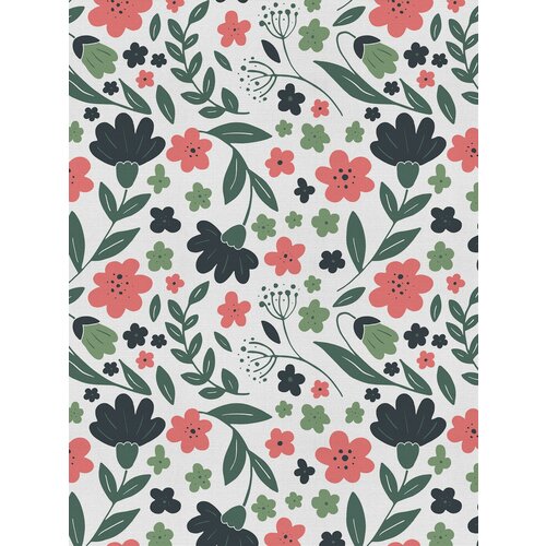 Отрезная ткань для мебели Ambesonne "Луговые цветы" метражом для рукоделия и шитья, оксфорд, 155 см
