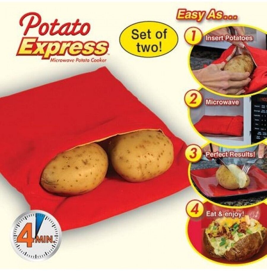 Мешок для запекания картофеля в СВЧ, Пакет, мешок для приготовления,
