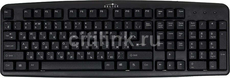 Клавиатура Oklick 100M HW3, USB, черный [654570]