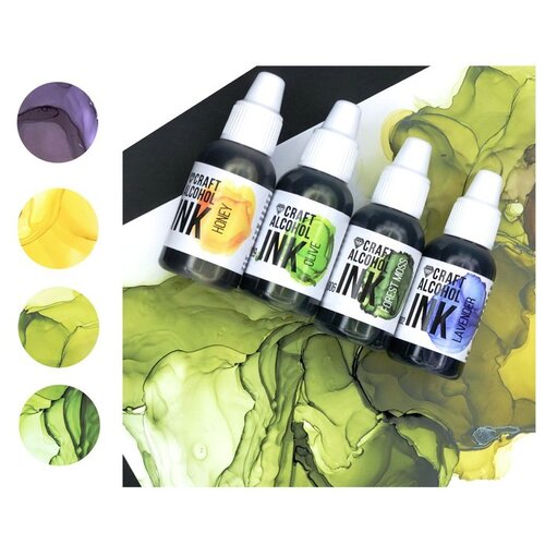 Набор алкогольных чернил, Set 7, Craft Alcohol INK