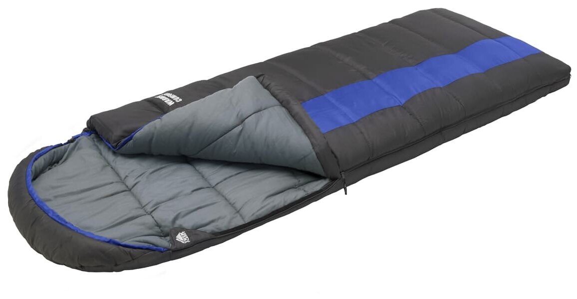 Спальный мешок TREK PLANET Warmer Comfort, зиминй, левая молния, серый, синий
