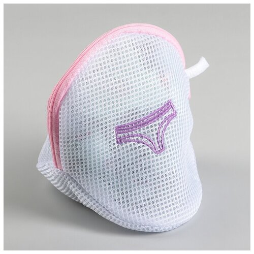 Мешок для стирки нижнего белья Доляна 202020 см трёхслойный крупная сетка цвет микс для дома 449₽