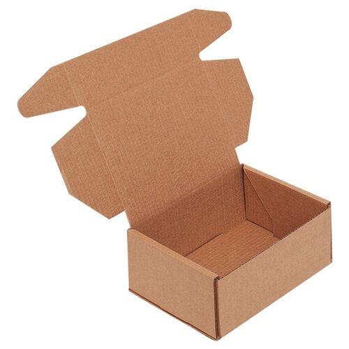Почтовая картонная коробка 220*165*100 мм тип “Д”, 5 шт, самосборный короб.