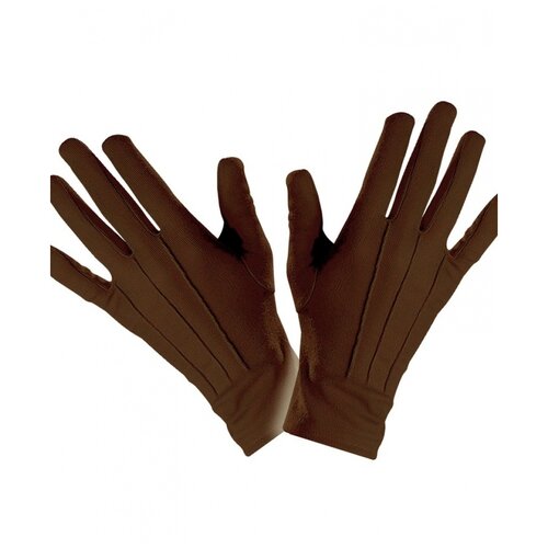 фото Короткие, коричневые перчатки, взрослые. widmann