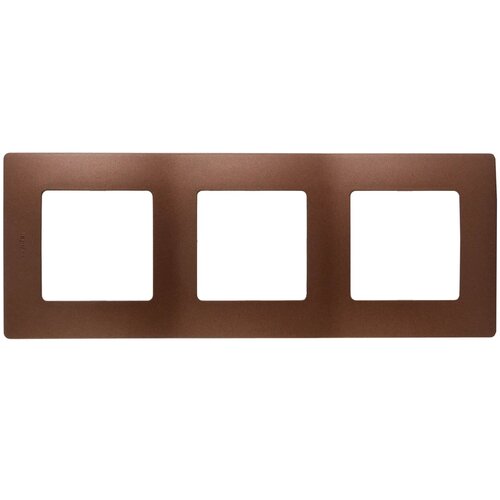 Рамка для розеток и выключателей Legrand Etika 3 поста, цвет какао