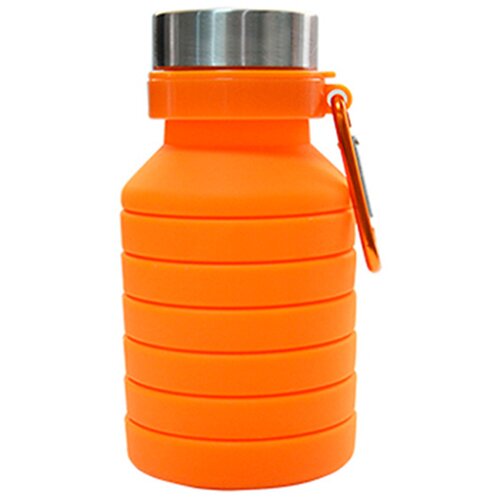 фото Складная силиконовая бутылка, 470 мл, оранжевая, 12,5х7х7 см atlanterra