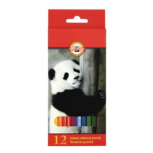 карандаши 6 цв keyroad kr971870 неон 3х гр деревянные заточенные мягкий грифель в упаковке пвх 2 288 Карандаши Unitype цветные KOH-I-NOOR Animals - (6 шт)