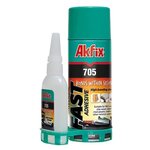 Клей двухкомпонентный Akfix 705 MDF Kit с активатором 25г+100мл - изображение