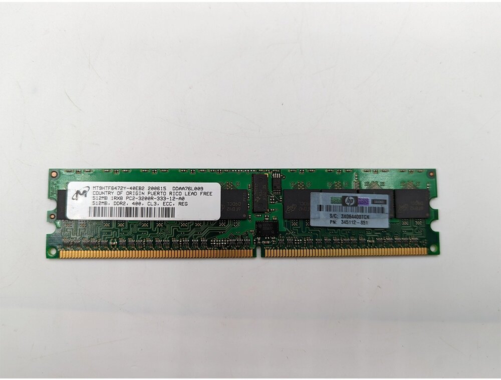 345112-851 Оперативная память HP 512MB PC2-3200 DDR2-400MHz ECC Registered