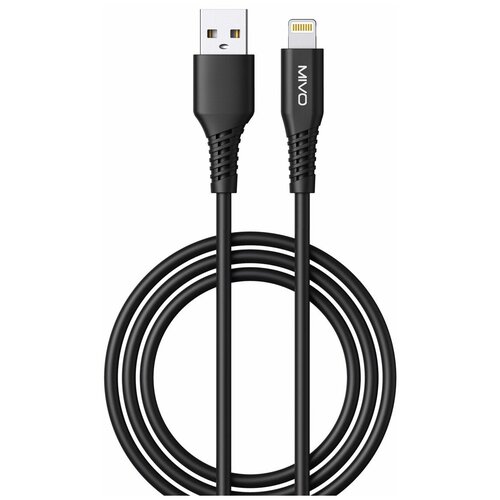 Кабель USB-Lightning Mivo MX-51L для зарядки Iphone/Apple/Ipad, 1м, 2.4А кабель usb lightning mivo mx 61l 3 м 5 в 2 4 а зарядное устройство для apple ipad data cable