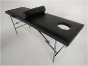 Массажный стол 70*190 черный с вырезом для лица