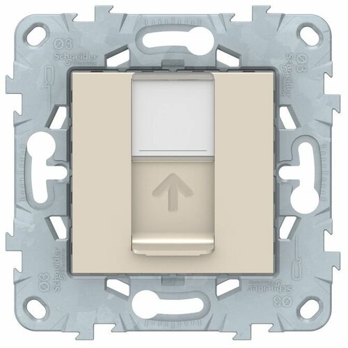 NU541554 Розетка компьютерная RJ45 Schneider Electric Unica New скрытый монтаж, антрацит