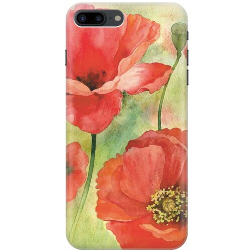 фото Re:paчехол - накладка artcolor для apple iphone 8 plus / 7 plus с принтом "алые маки"