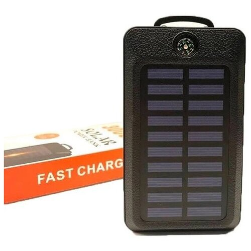 PowerBank на солнечных батареях DEMAKO 30000 mAh фонарик черный 132200₽