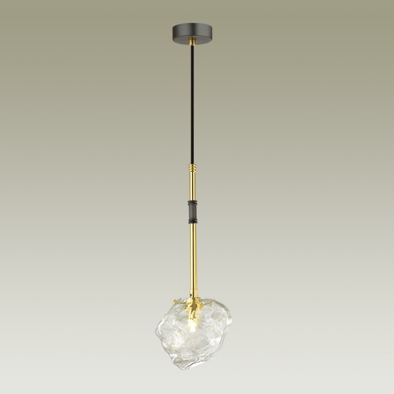 Светильник Odeon Light Loft "Stono" 4789/1, черный, золотой, прозрачный, E27