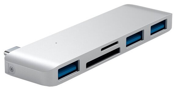 USB-концентратор  Satechi Type-C USB 3.0 3-in-1 Combo Hub, разъемов: 3, Silver