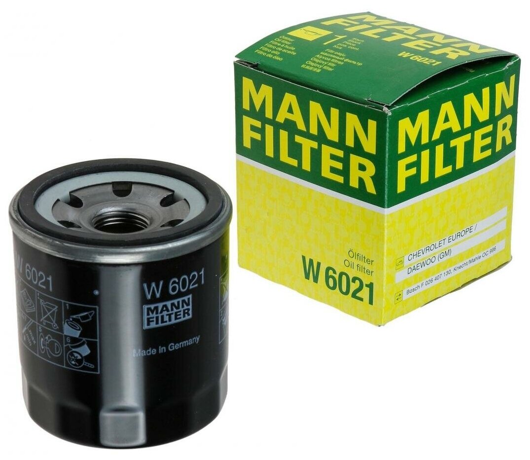 Масляный фильтр MANN-FILTER W 6021