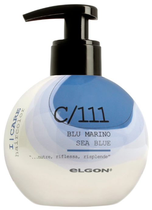 Elgon оттеночный крем-кондиционер для волос I-Care С/111 Sea Blue, Синий, 200 мл