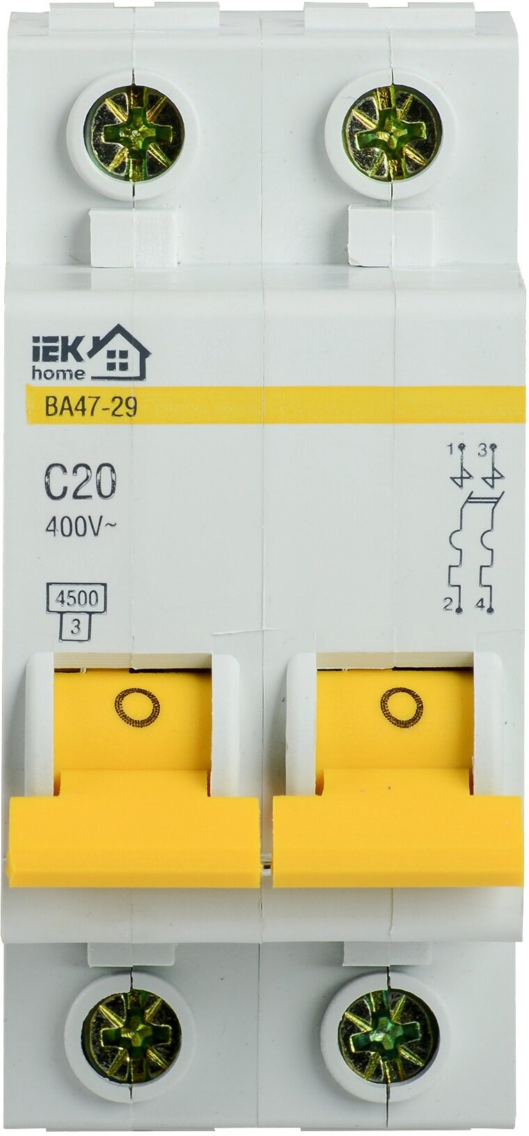 Автоматический выключатель IEK Home ВА47-29 3P C20 А 4.5 кА - фотография № 7