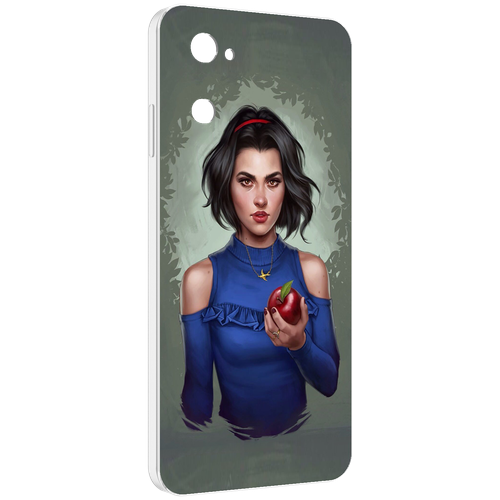 Чехол MyPads девушка-с-яблоком женский для UleFone Note 12 / Note 12P задняя-панель-накладка-бампер