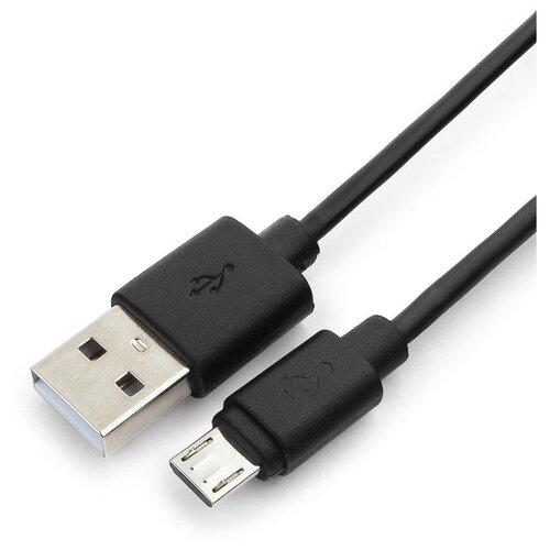 Кабель Гарнизон USB - microUSB (GCC-mUSB2-AMBM), 0.3 м, 1 шт., черный набор из 3 штук кабель usb 2 0 pro гарнизон gcc musb2 ambm 1 8m am microbm 5p 1 8 м черный