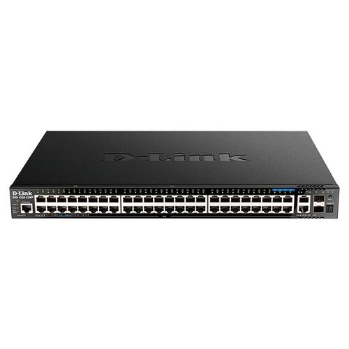 Коммутатор D-Link DGS-1520-52MP h3c ls 5500v2 52c ei сервер ethernet поддерживающий 48 10 100 1000base t портов 4 1g 10gbase x sfp плюс плюс один slot